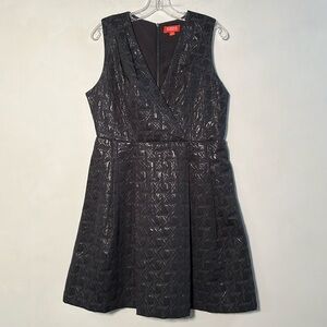 KIRNA ZABETE at TARGET Party Career Black Metallic Surplice Sleeveless Dress 14